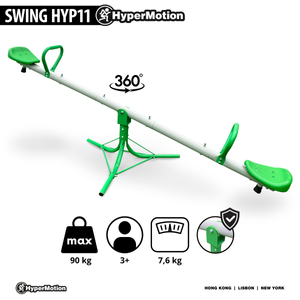 Κούνια κήπου 2 σε 1, δοκός ισορροπίας 2 ατόμων με λειτουργία καρουζέλ 360 μοιρών