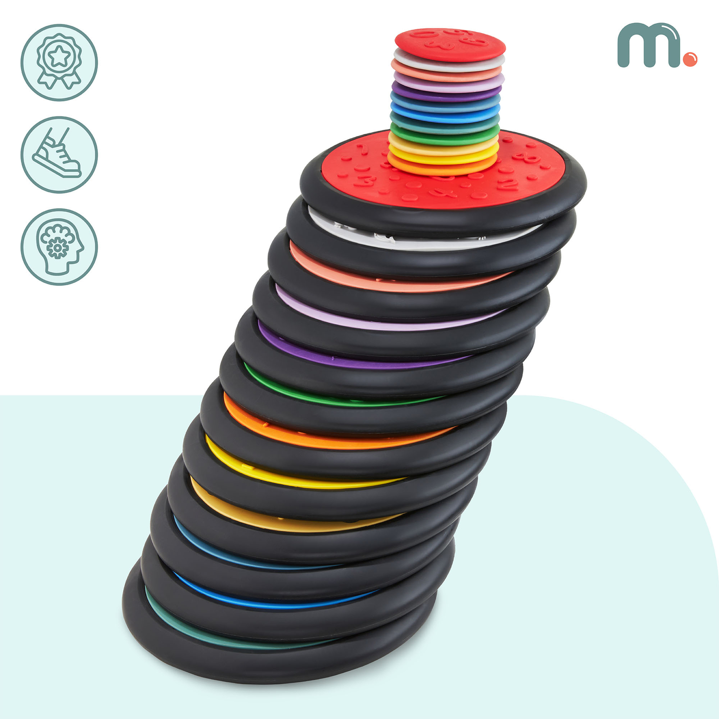 Πολύχρωμοι αισθητηριακοί δίσκοι για παιδιά - 24 τεμάχια