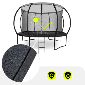 XXL τραμπολίνο κήπου για παιδιά HyperMotion - 366 cm 12FT - με σκάλα και εσωτερικό δίχτυ - για σπίτι και κήπο - 150 kg max