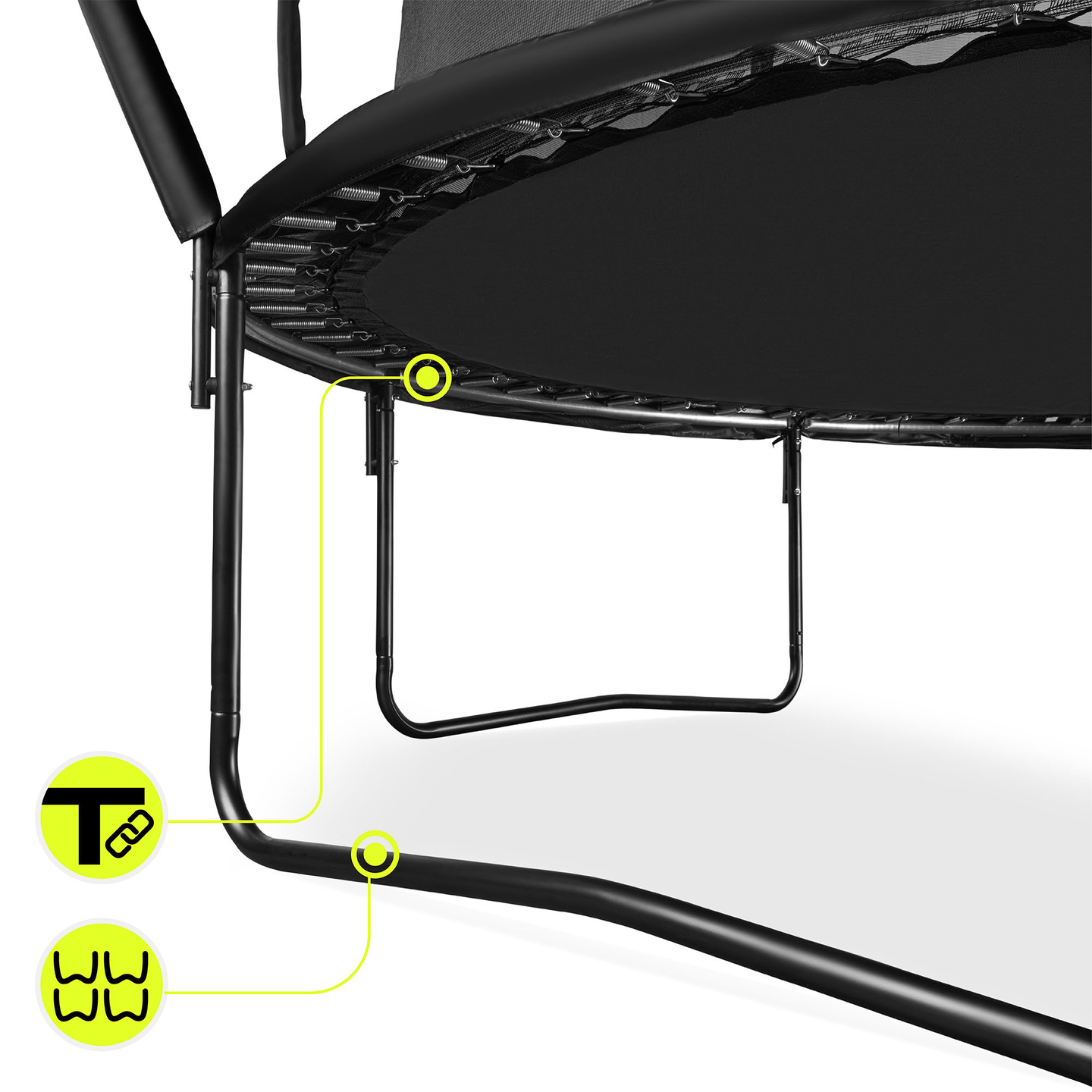 XXL τραμπολίνο κήπου για παιδιά HyperMotion - 366 cm 12FT - με σκάλα και εσωτερικό δίχτυ - για σπίτι και κήπο - 150 kg max