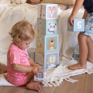 Πύργος παζλ για παιδιά 10 τεμαχίων - αριθμοί και ζώα