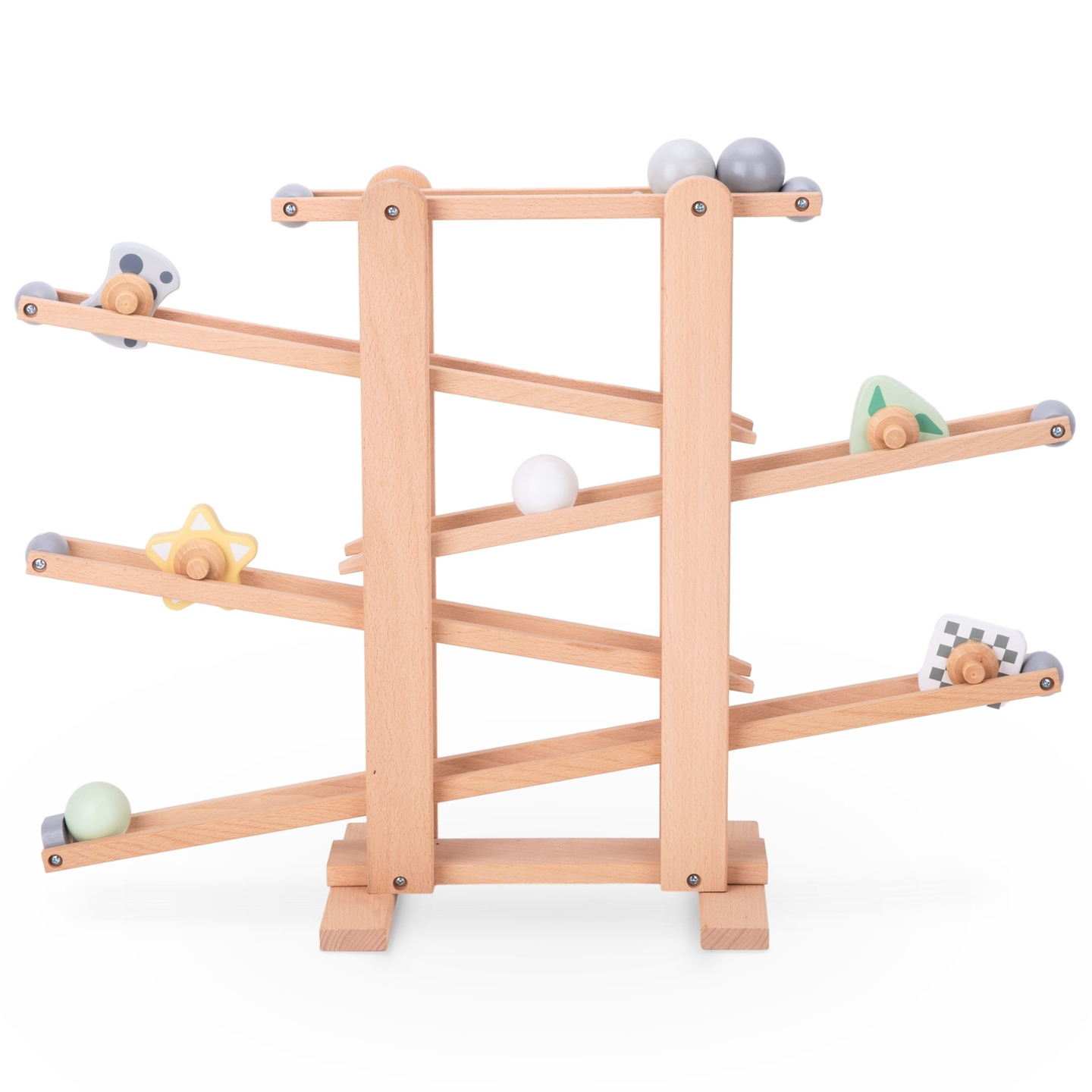 Μεγάλο ξύλινο αδιέξοδο - τσουλήθρα με περιστρεφόμενα στοιχεία